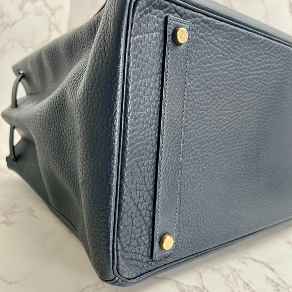 ❌❌❌ SOLD! ❌❌❌ Hermès Birkin 40 in Bleu Marine Buffalo Skipper Leather w/ GHW - Picture 10 of 16